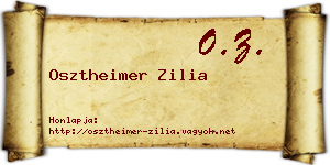 Osztheimer Zilia névjegykártya